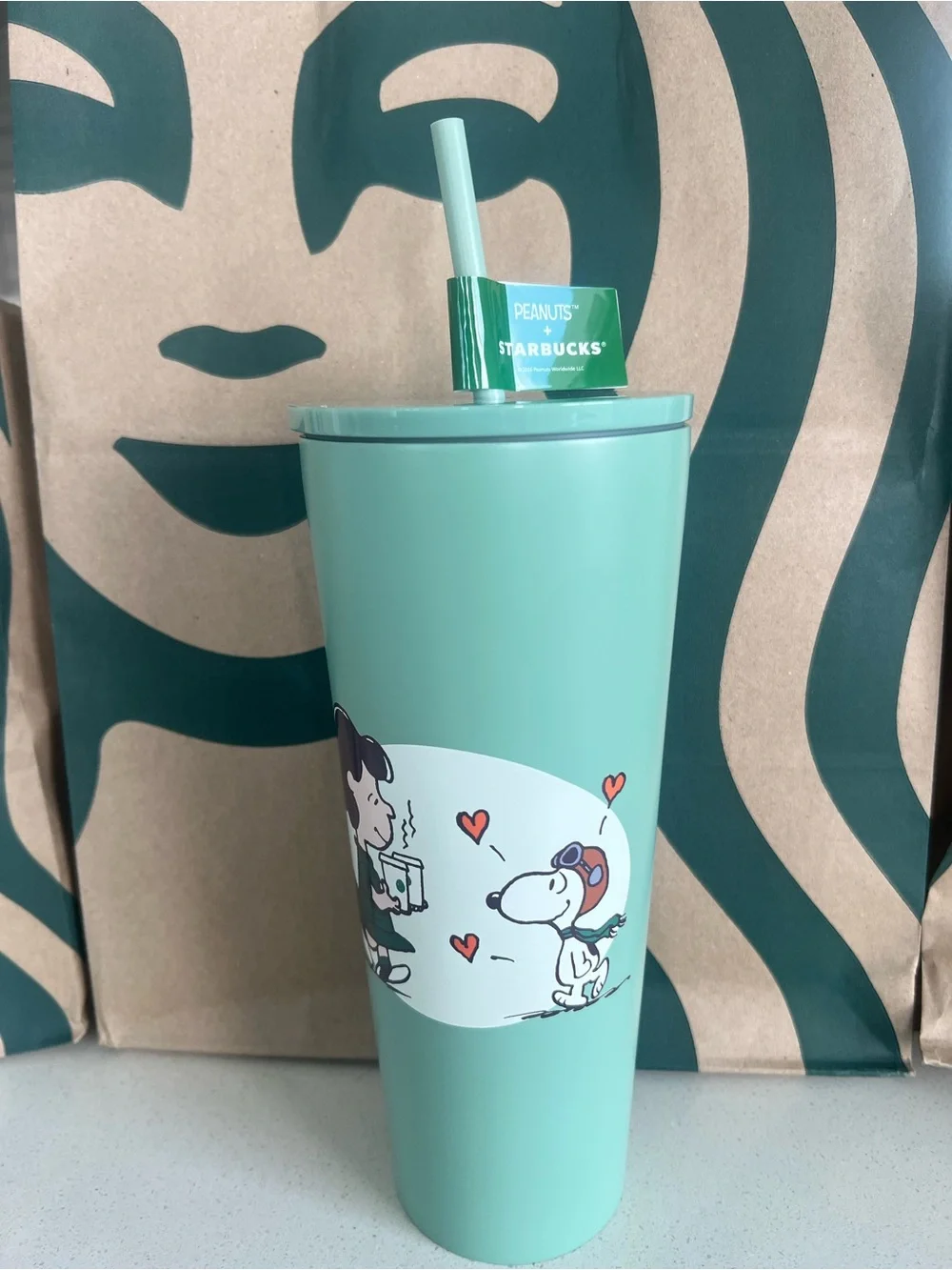Snoopy/Peanuts × Starbucks 2026 Collection 16oz Pumpkin Tumbler — New in Box